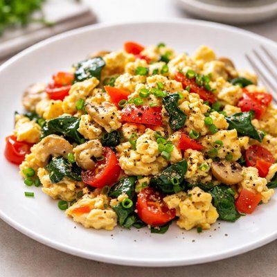 Egg scramble with vegetables