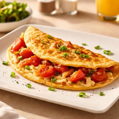 Egg tomato omelet