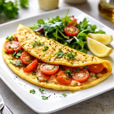 Egg tomato omelette