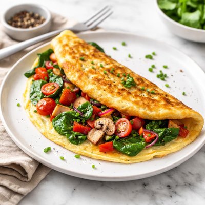 Egg vegetable omelette