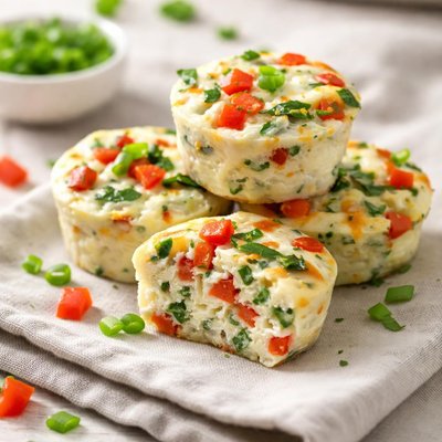 Egg white and red pepper egg bites