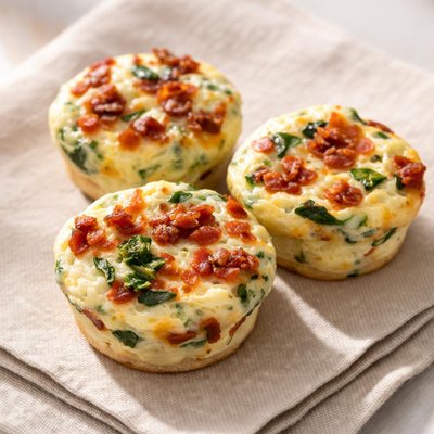 Egg white bacon bite