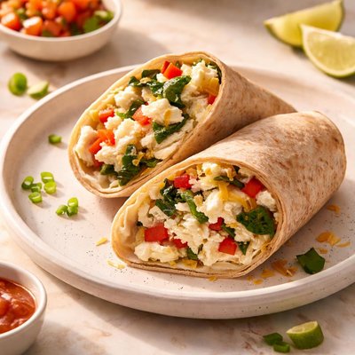 Egg white burrito