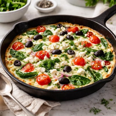 Egg white greek frittata