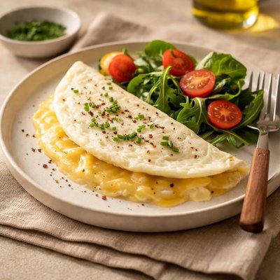 Egg white omelette with cheese
