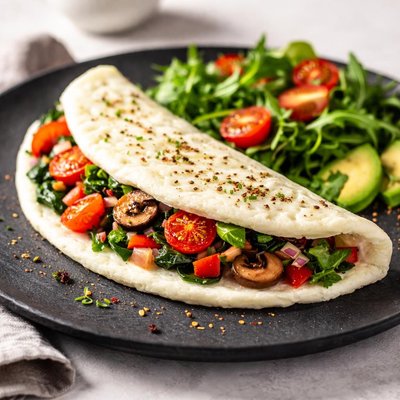 Egg white omelette with veggies