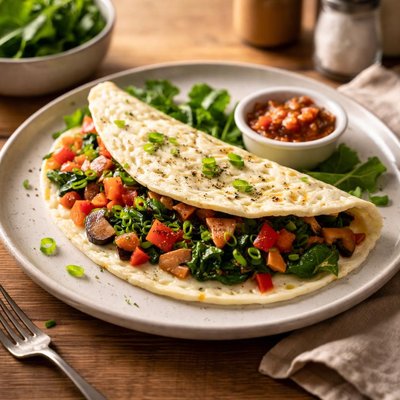 Egg white vegetable omlet