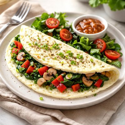 Egg white veggie omelette