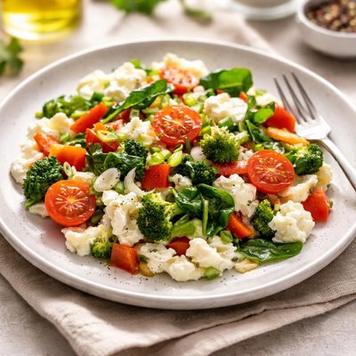 Egg whites with vegetables