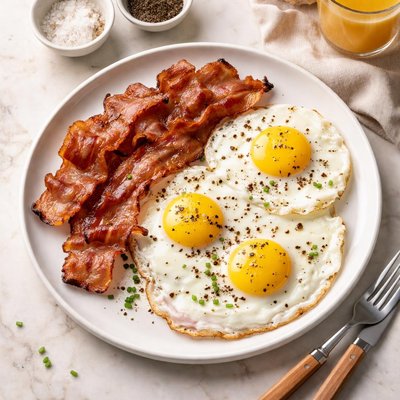 Egg with bacon