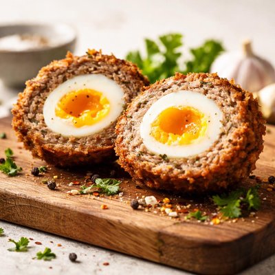 Oeuf avec viande hachée