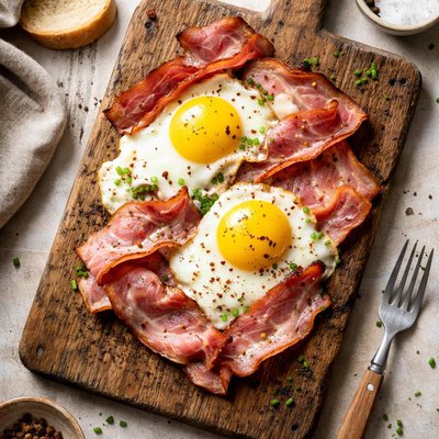 Egg with ham