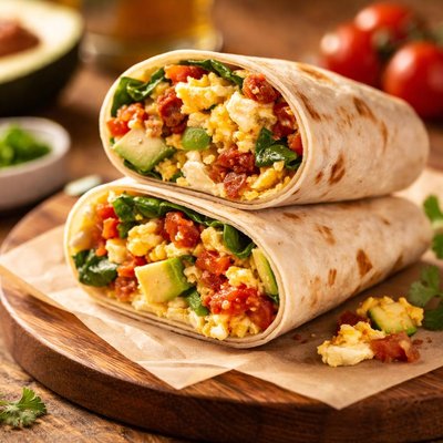 Egg wrap in tortilla