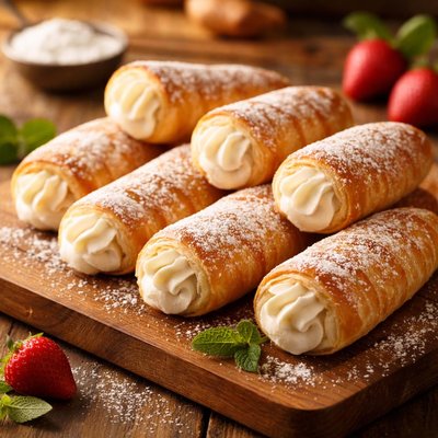 Eggless cream roll