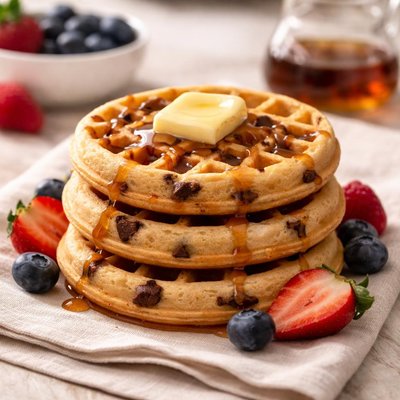 Eggo choclate chip waffles