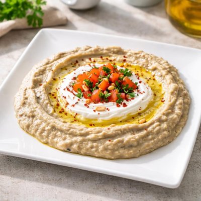 Eggplant cream with greek yogurt