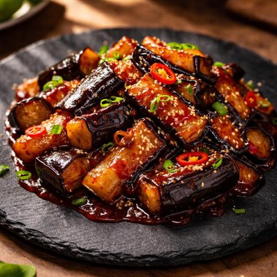 Eggplant in gochujang sauce