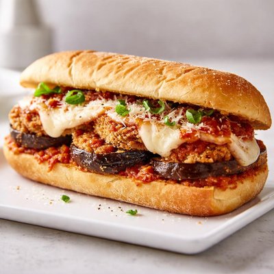 Eggplant parm hero
