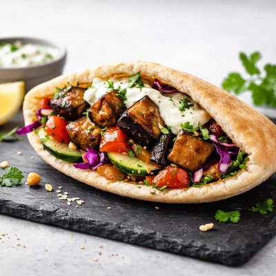 Eggplant pita pocket