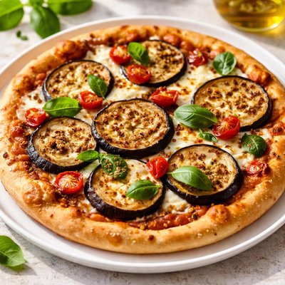 Eggplant pizza