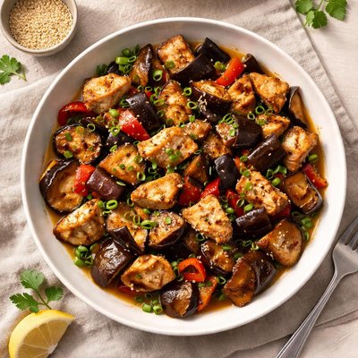Eggplant with chicken