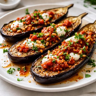 Eggplant with sauce