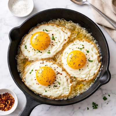 Eggs cooked in butter