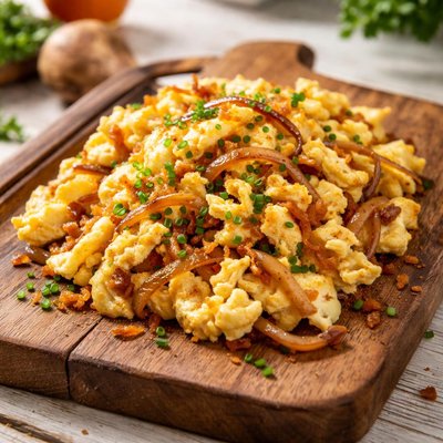 Eggs with onion