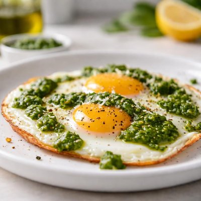 Eggs with pesto