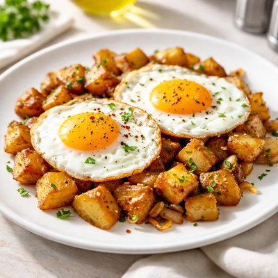 Eggs with potato