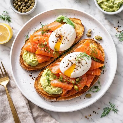Eggs with salmon