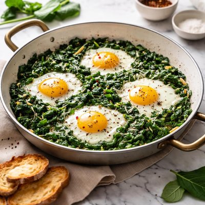 Eggs with spinach