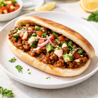 sándwich de frijoles egipcios