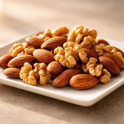 Emerald almonds and walnuts