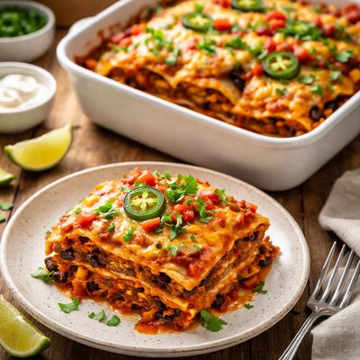 Enchilada lasagna