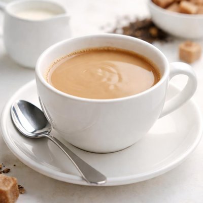 English breakfast tea with cows milk