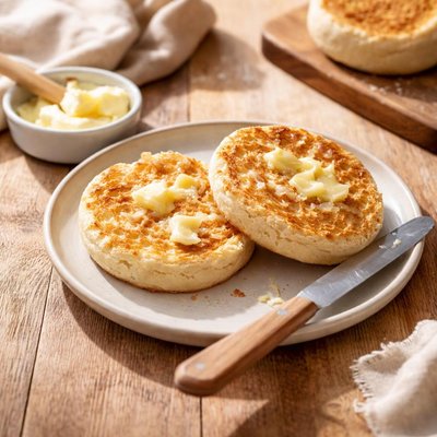 English muffin and butter