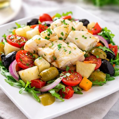 Ensalada con bacalao