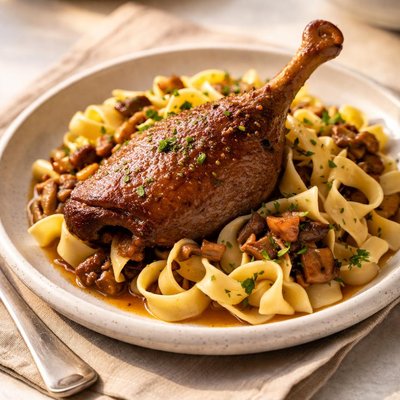 Ente mit nudeln