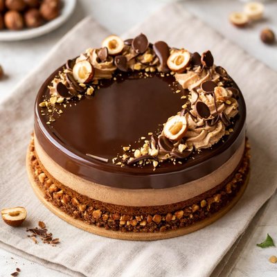 Entremet chocolat noisette