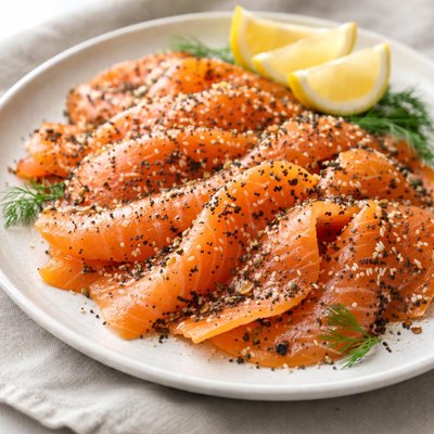 Everything but the bagel seasoned smoke salmon