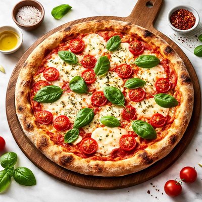 Extra-large margherita pizza