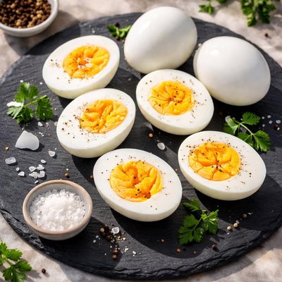 Extra large hard boiled eggs