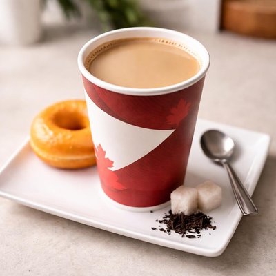 Extra large tim hortons double double tea