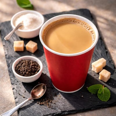 Extra large tim hortons steeped tea double double