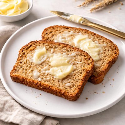 Ezekiel toast with butter