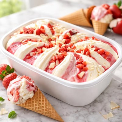 Fabion vanilla and strawberry icecream