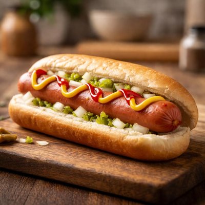 Fairbury hot dog with bun