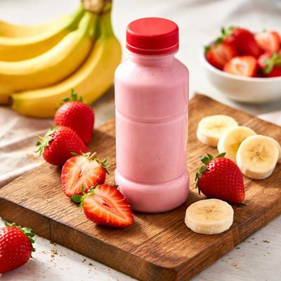 Fairlife strawberry banana protein drink