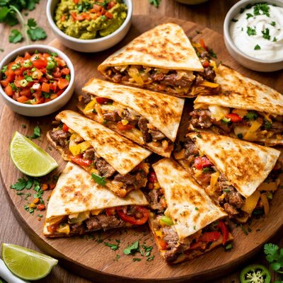 Fajita steak quesadilla